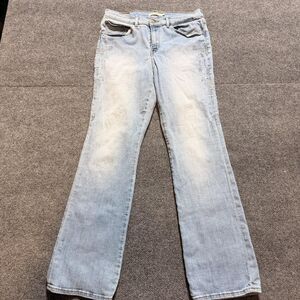 Levi's Classic Bootcut Jeans Womens 10 Blue Light Wash Floral Embroidered